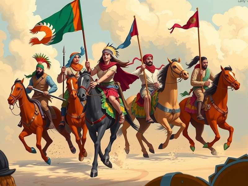 Diverse group of Indian Jalebi Jousters players